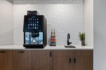 Complimentary coffee machine